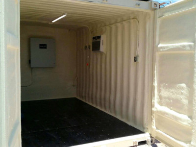 Update your storage container today! Closed cell application to another shipping container being converted to dry storage